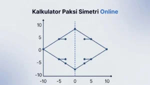 Kalkulator paksi simetri online dengan visualisasi bentuk 2D