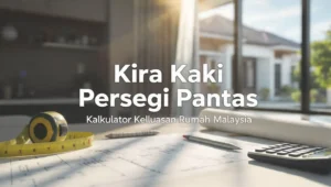 Tak pasti cara kira kaki persegi? Guna kalkulator keluasan kaki persegi online kami. Sesuai untuk hartanah, renovasi dan pembinaan.