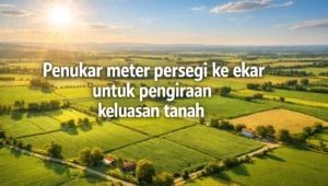 Penukar meter persegi ke ekar untuk pengiraan keluasan tanah