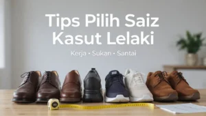 Tips memilih saiz kasut lelaki mengikut aktiviti: kerja, santai, sukan, dan outdoor. Pastikan kaki selesa, bebas sakit, dan tetap bergaya.
