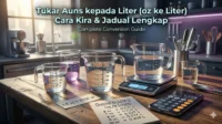 Tukar Auns kepada Liter oz ke Liter Cara Kira & Jadual Lengkap