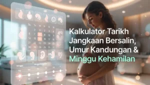 Kalkulator Tarikh Jangkaan Bersalin, Umur Kandungan & Minggu Kehamilan