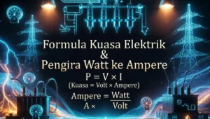 Formula Kuasa Elektrik untuk Pengira Watt ke Ampere Lengkap