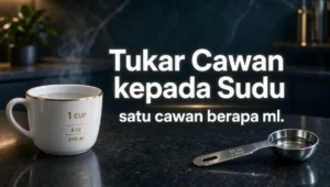 1 Cawan Berapa Ml Panduan Tukar Cawan kepada Sudu